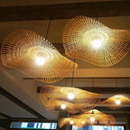 Modern Woven Disc Pendant Lamp