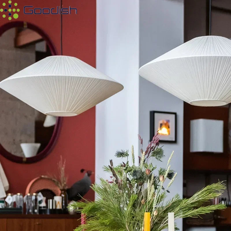 Nordic Fabric Pendant Light - Minimalist Hanging Lamp