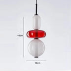 Designer Candy Glass Totem Pendant Light in Bold Colors for Dining Room