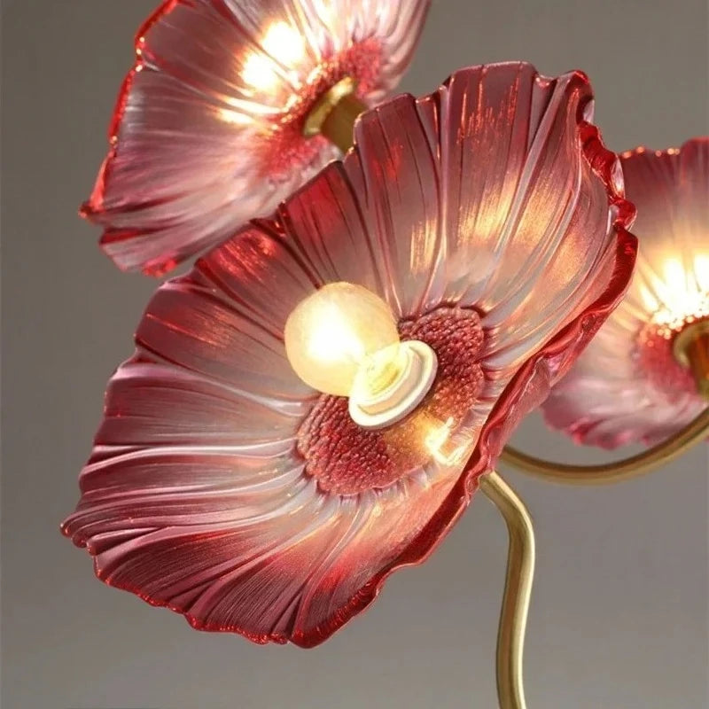 Nordic Glass Pendant Light with Iron Frame