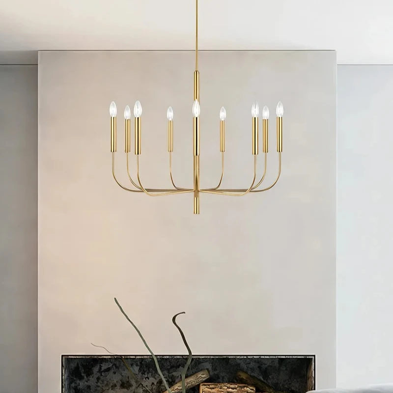 Modern Minimalist Iron Chandelier Hanging Lamp