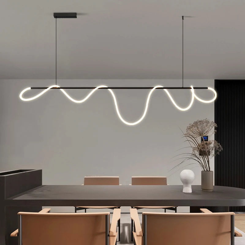 Nordic LED Neon Pendant Light for Dining Room