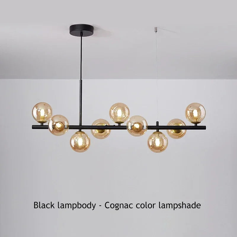 Lámpara Colgante Nórdica de Cristal de Burbujas para Comedor
