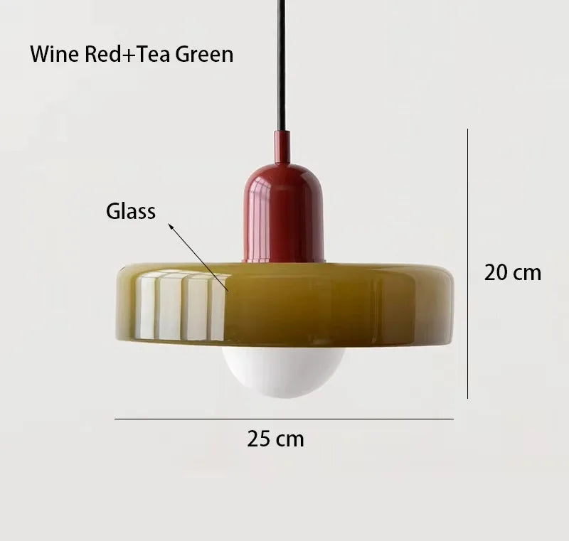 Lámpara Colgante Nórdica Retro de Cristal para Comedor