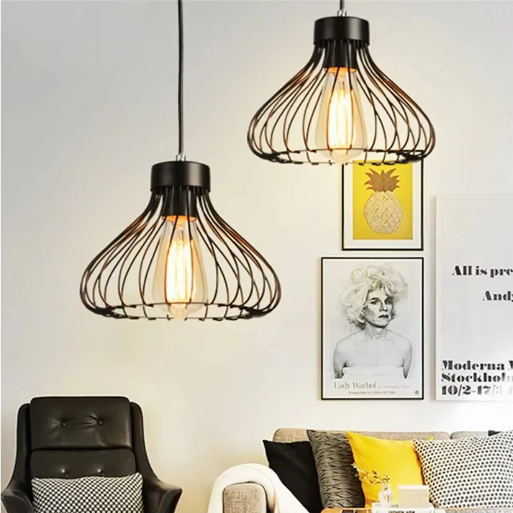 Industrial Iron Pendant Light for Kitchen & Dining