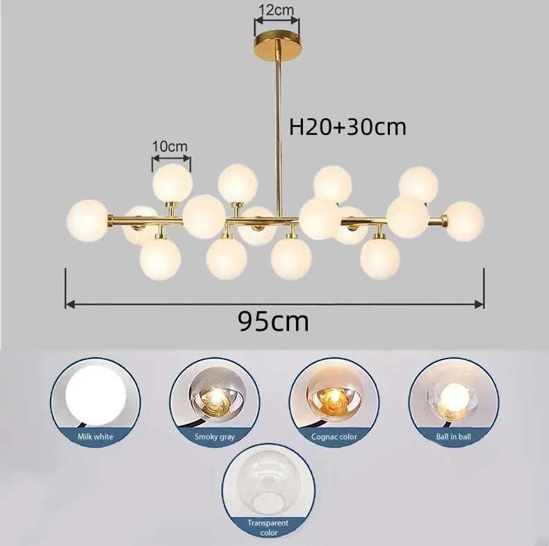 Nordic Glass Pendant Light for Dining Room