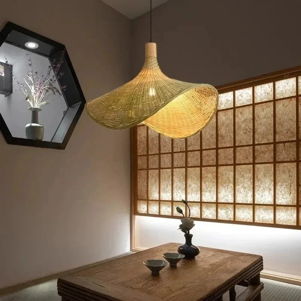 Bohemian Rattan Pendant Light for Dining Room