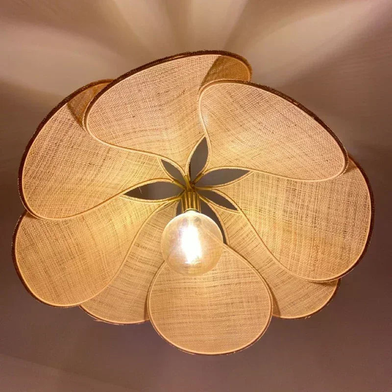 Bohemian Fabric Petal Pendant Light for Dining Room