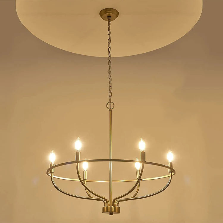 Iron Circle Chandelier Pendant Light