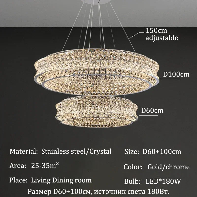 Modern Luxury Crystal Ceiling Chandelier