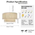 Minimalist Hemp Rope Pendant Light Drum Shade