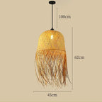 Retro Rattan Pendant Light for Kitchen & Dining
