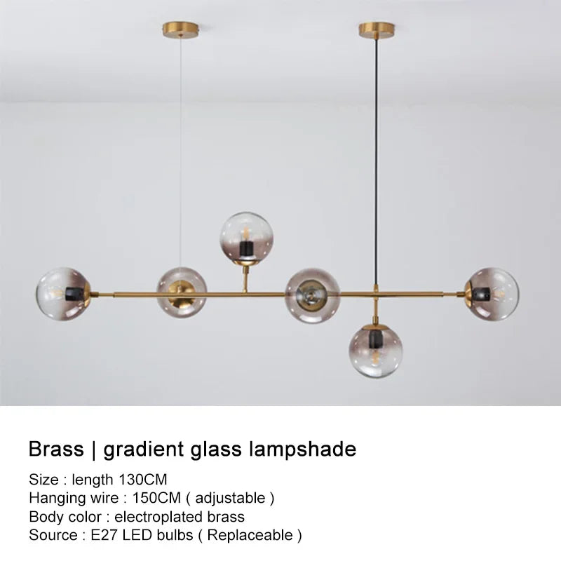 Minimalist Glass Pendant Light for Dining Room