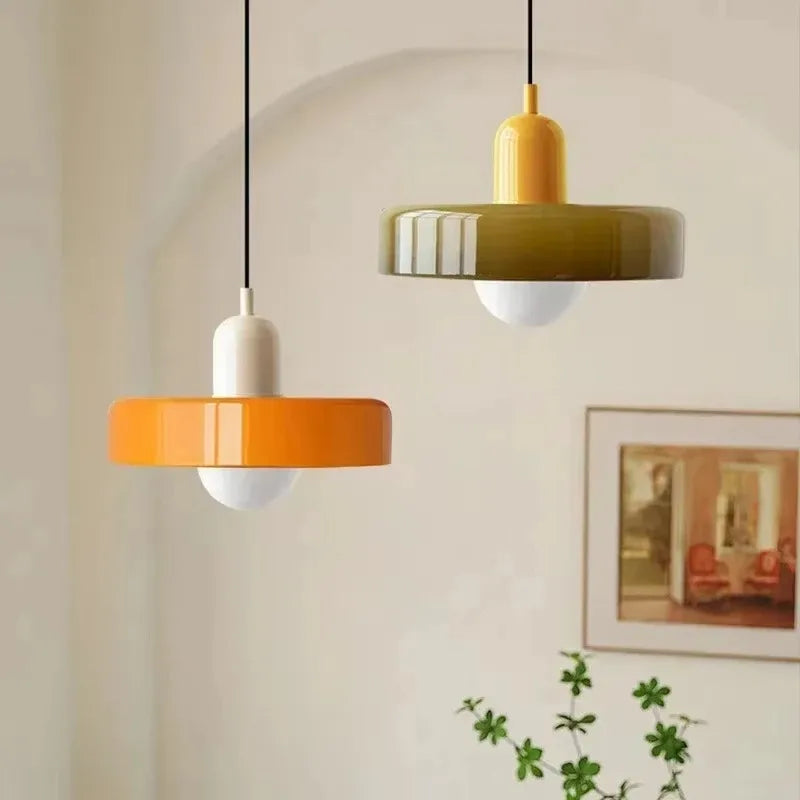 Lámpara Colgante Nórdica Retro de Cristal para Comedor