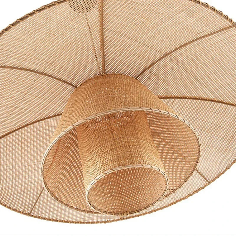 Modern Rattan Petal LED Pendant Lamp