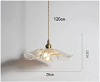 Vintage Flower Glass Pendant Light Collection with Brass Fitting for Bedroom