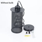 Industrial Black Iron Mesh Pendant Light