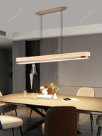 Lámpara colgante nórdica de madera para comedor