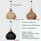 Bohemian Rattan Pendant Light for Dining Room