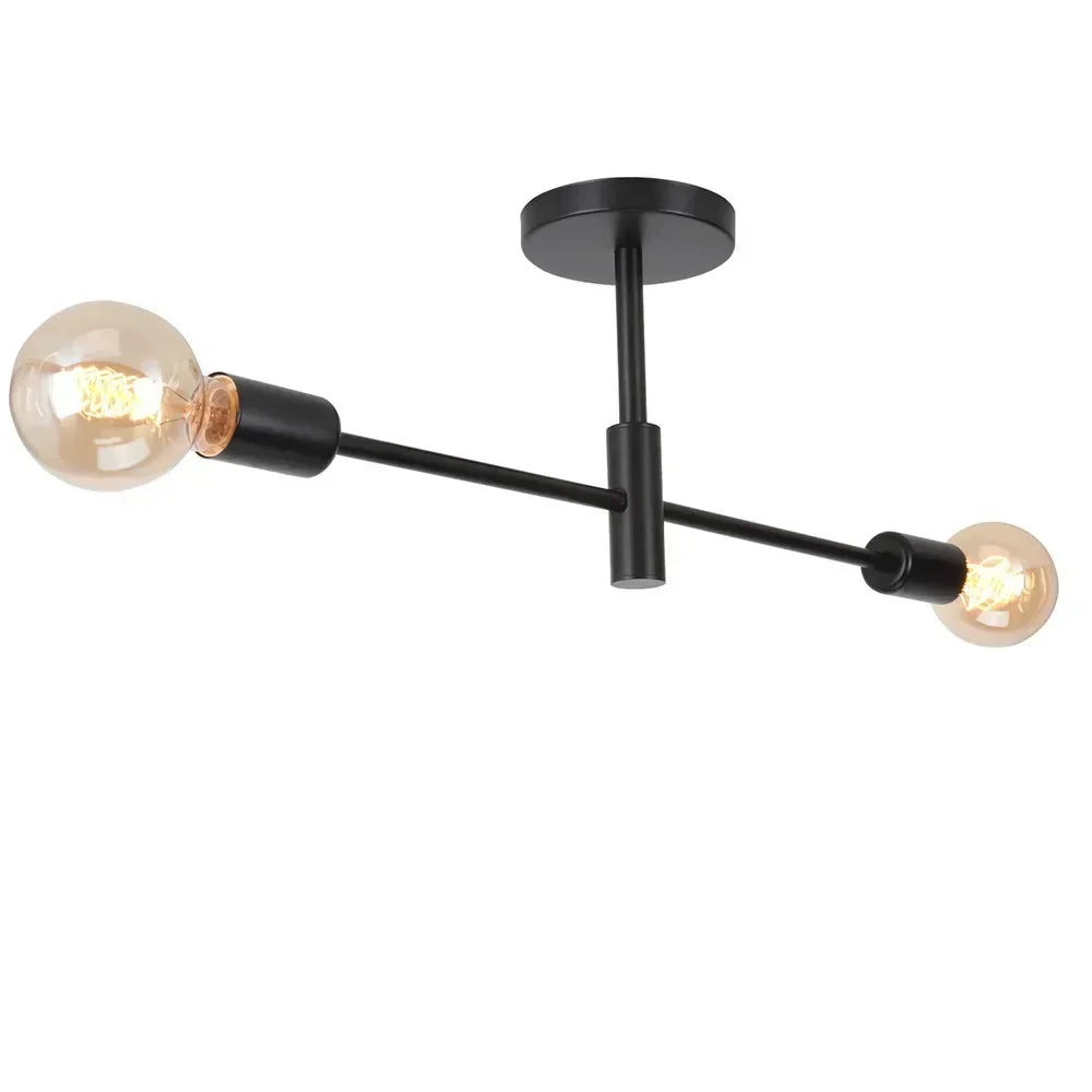 Modern Nordic Branch Ceiling Chandelier Black/Glod E27 Minimalism Living Room Shop Lighting E27 Iron Indoor Line Pendant Lamp
