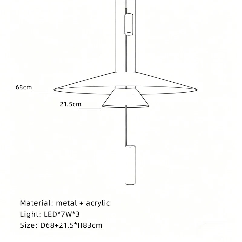 Minimalist Iron Pendant Light - Nordic UFO Design