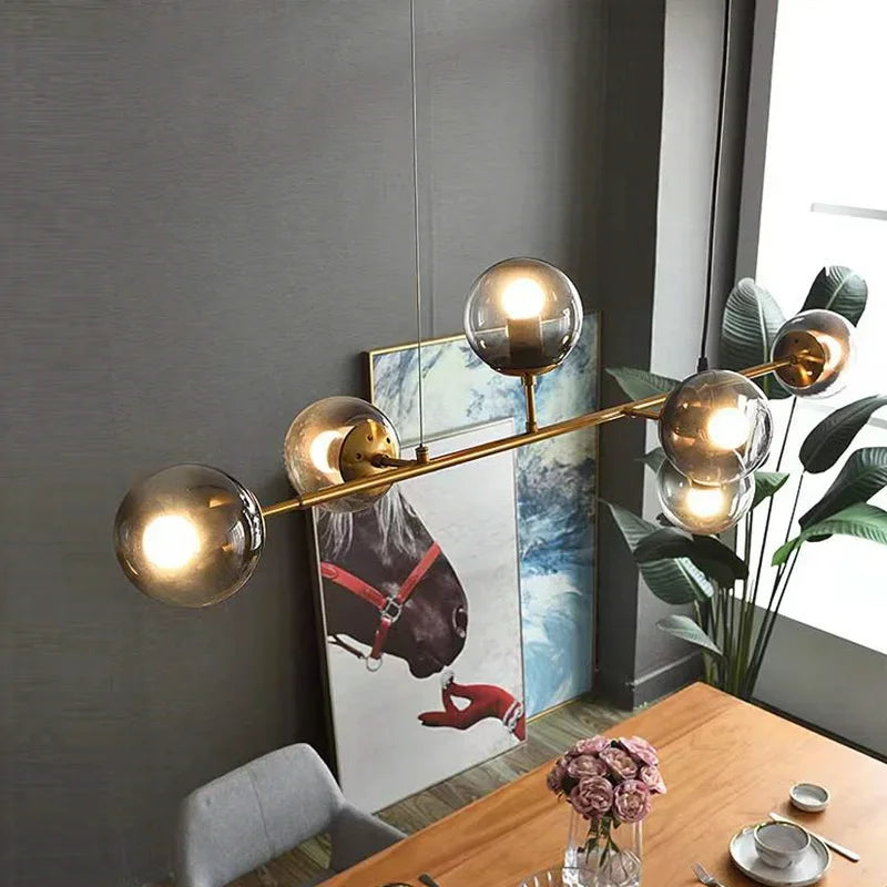 Minimalist Glass Pendant Light for Dining Room