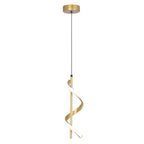 Minimalist Metal Pendant Light Spiral Design