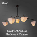 Minimalist White Ceramic Pendant Light Dimmable
