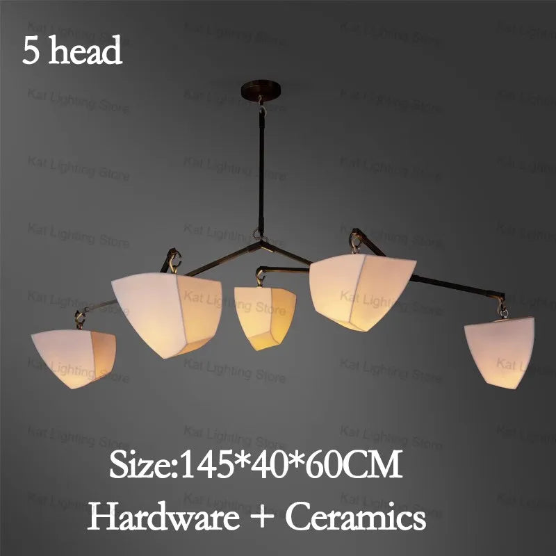 Minimalist White Ceramic Pendant Light Dimmable