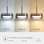 Minimalist Glass Pendant Light with Remote Control