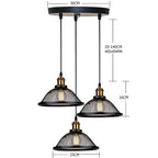 Industrial Black Iron Mesh Pendant Light for Dining