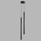 Lámpara colgante tubular de hierro minimalista para dormitorio