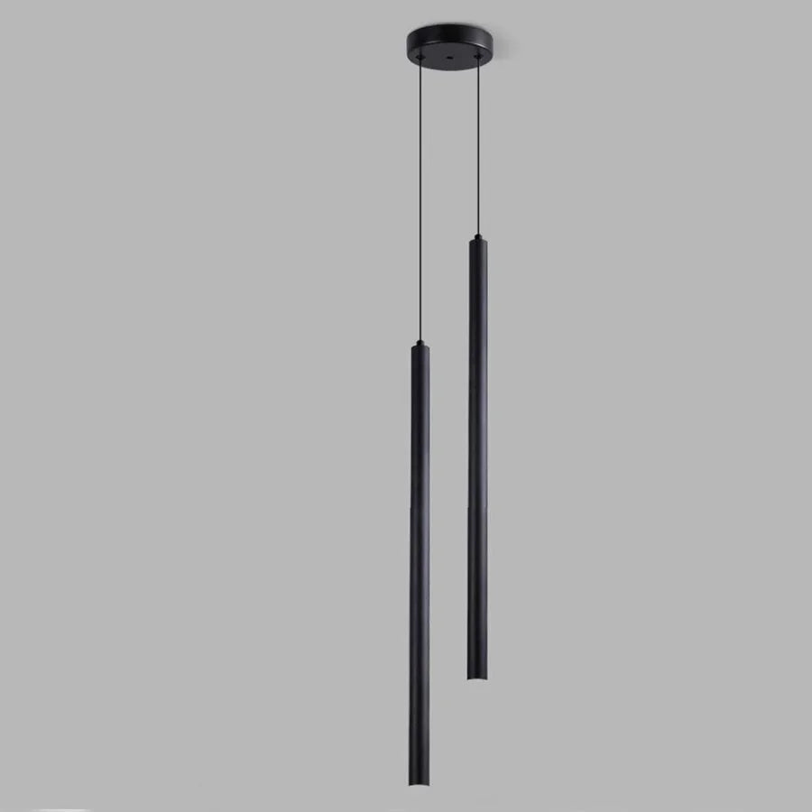 Minimalist Iron Tube Pendant Light for Bedroom