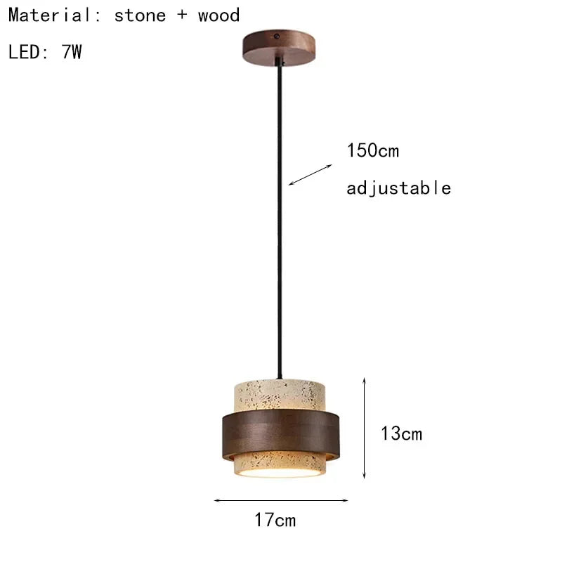 Japanese Wabi Sabi Style Bar Pendant Lamp Personalized and Creative Retro Style Homestay Restaurant Atmosphere Lighting Fixtures