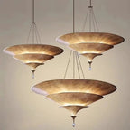 Lámpara colgante de madera estilo Wabi Sabi para comedor