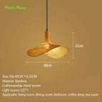 Bohemian Rattan Woven Pendant Light for Dining