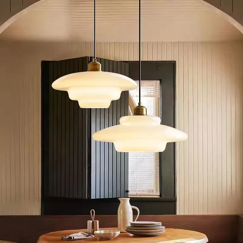Nordic Glass Pendant Light - Minimalist Hanging Lamp
