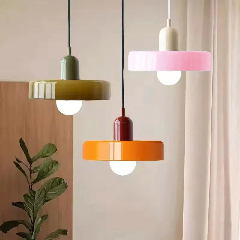 Lámpara Colgante Nórdica Retro de Cristal para Comedor