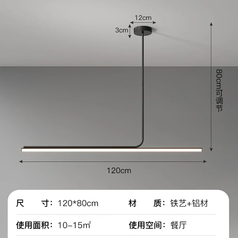 Minimalist Iron Pendant Light for Dining Room