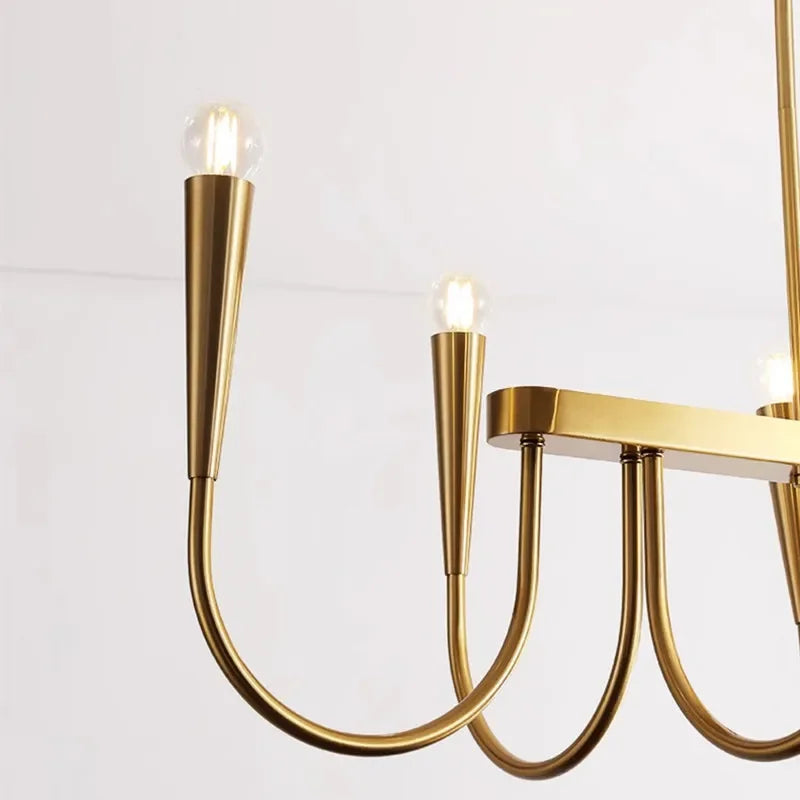 Iron Bronze Retro Dining Chandelier