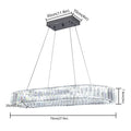 Modern Crystal Oval LED Chandelier Ceiling Lamp