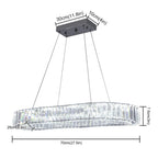 Modern Crystal Oval LED Chandelier Ceiling Lamp