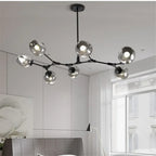 Lámpara Colgante Moderna de Cristal - Lámpara de Techo de 6 Luces
