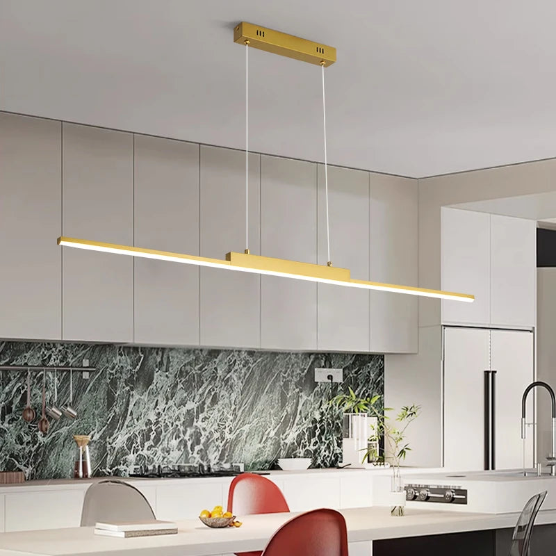 Minimalist Gold Iron Pendant Light for Dining Room