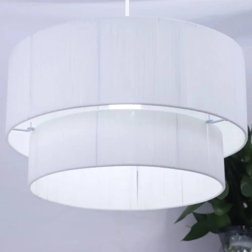 Minimalist Rattan Pendant Light with Hemp Rope Shade