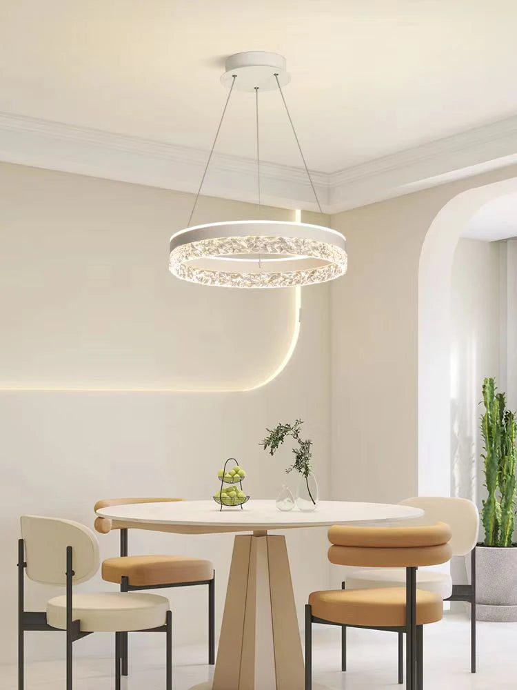 Minimalist Crystal Glass Pendant Light for Bedroom