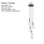 Nordic Glass Ball Pendant Light - Brass Hanging Lamp