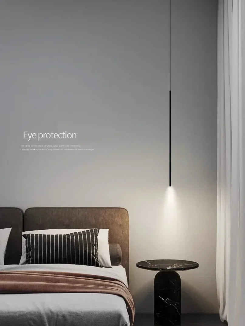 Minimalist Iron Pendant Light for Bedroom Bedside