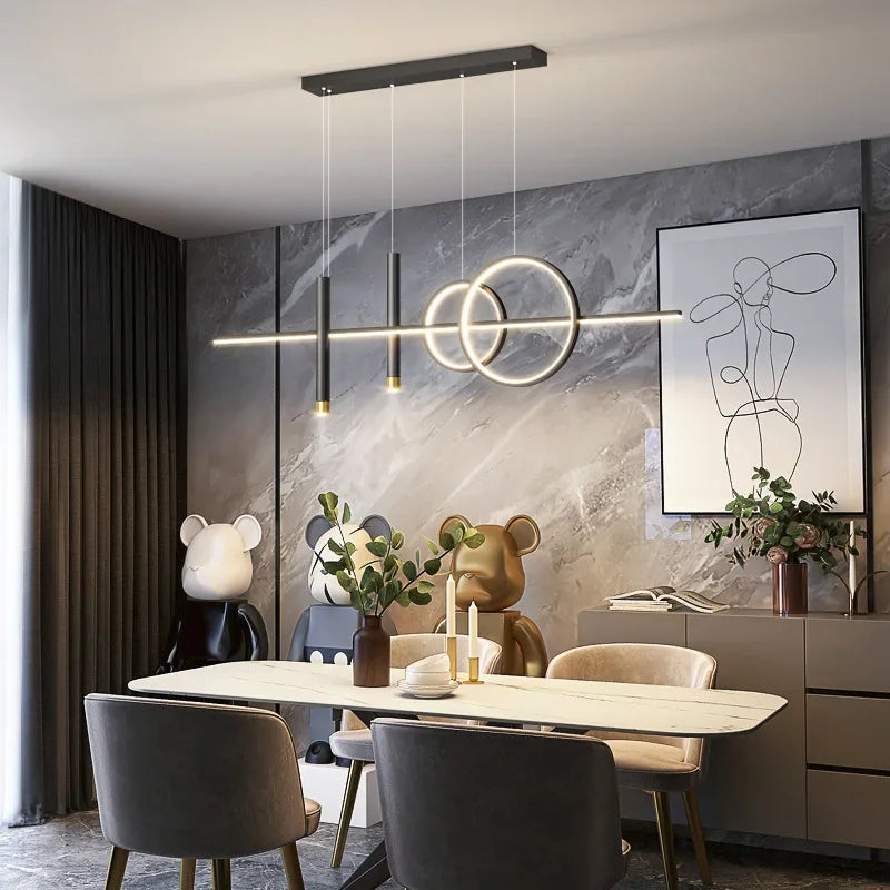 Minimalist Iron LED Pendant Light for Dining Room