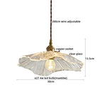 Nordic Glass Pendant Light with Copper Fixture